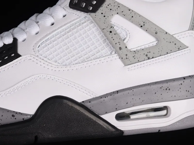 All categories Air Jordan Jordan series basketball shoes Air Jordan 4 X version Air Jordan 4 Retro "White Black" AJ4 Joe 4 white black cement 308497-103